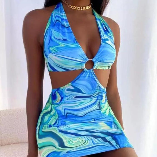 Summer Fling Mini Dress Blue
