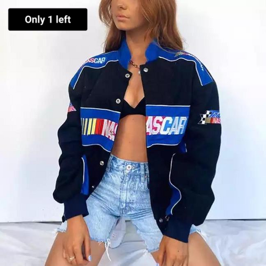 Vintage NASCAR Racer Jacket Blue